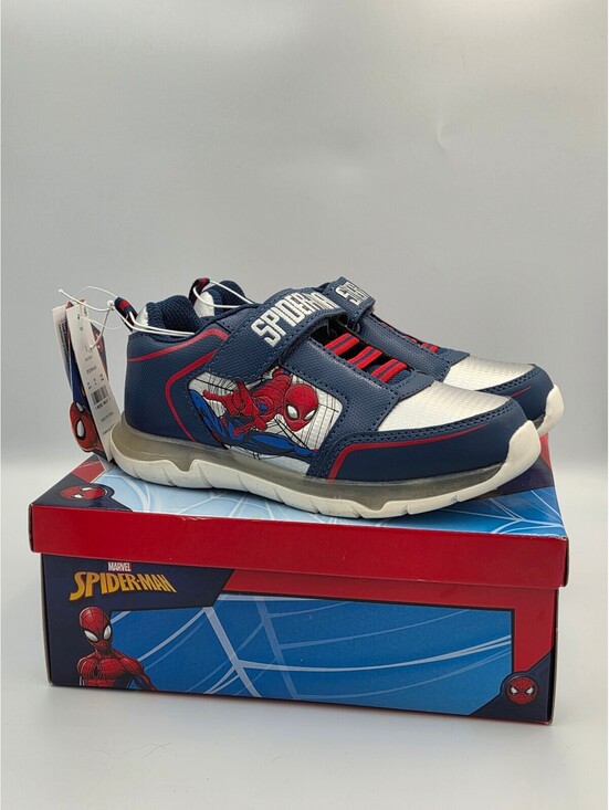 Other - Marvel Spider-Man Toddler Boys Light-Up Sneakers Size 1 Navy Red NWT